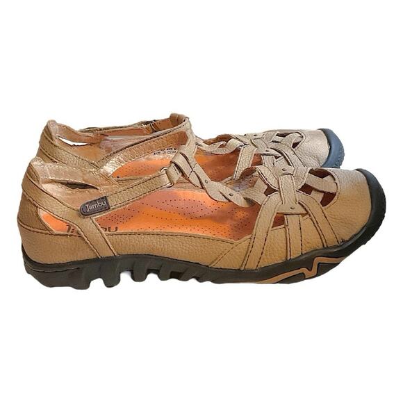 Jambu Air Vent 360 "Xterra" Tan Leather T Strap Comfort Sandals Size 8M Women’s - Picture 5 of 10
